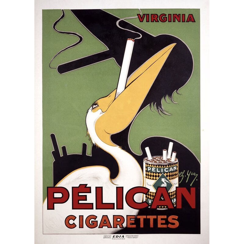 Pelican Cigarettes - Vintage Poster Prints